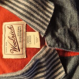 Woolrich 100% cotton mens large long sleeve shirt